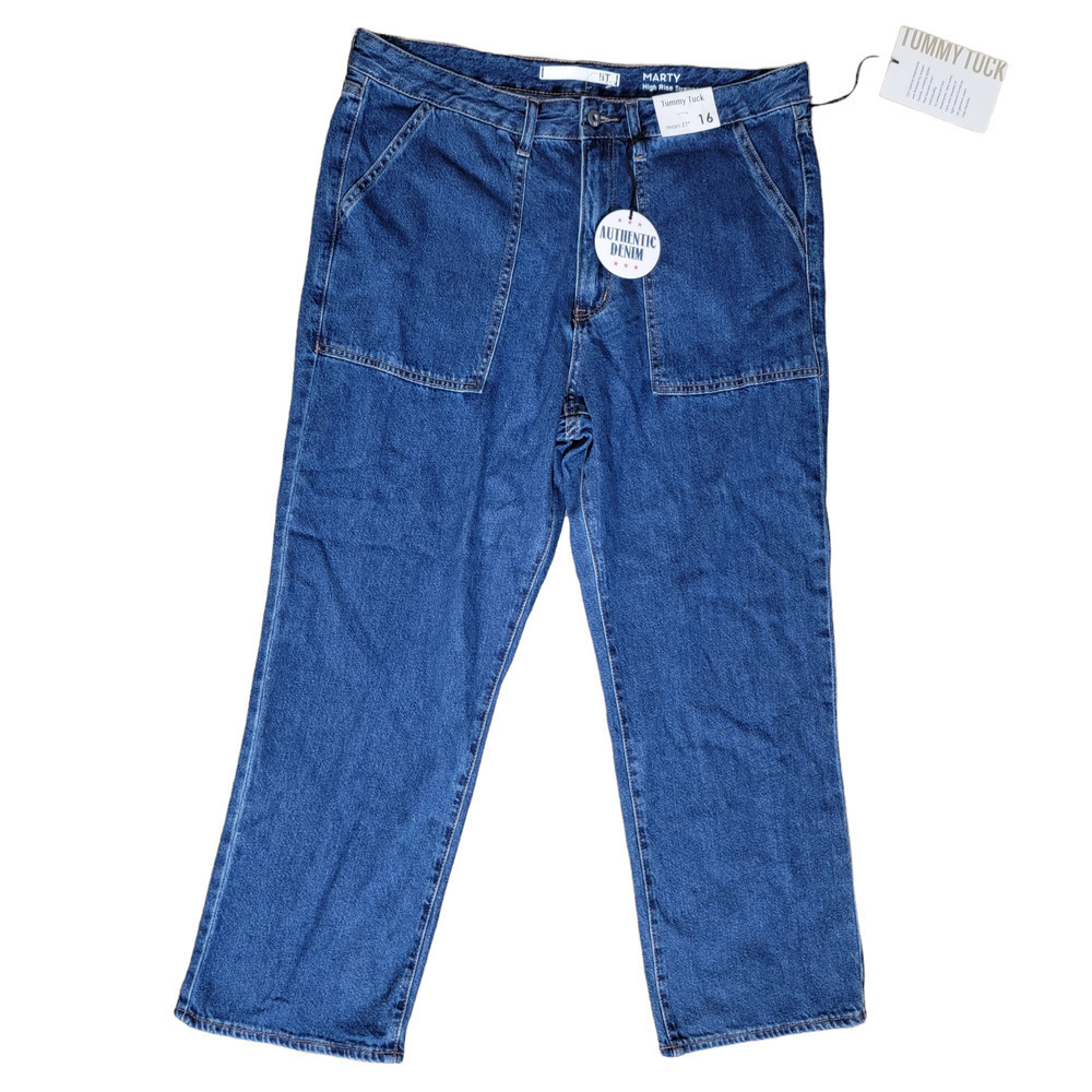 ! IT Authentic denim Tummy Tuck Jeans -Brand New W/Tags sz 16